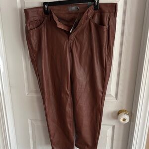 Torrid Brown faux Leather Pants